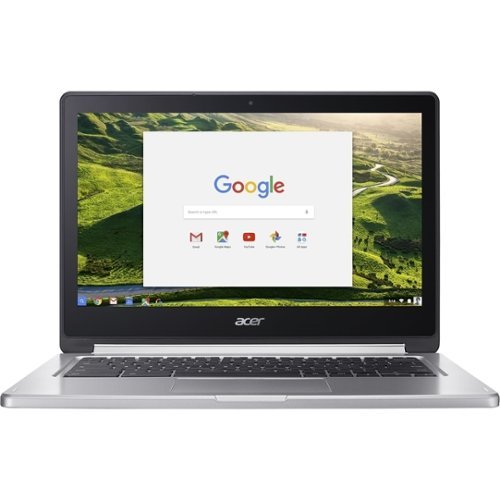 Acer - R 13 2-in-1 13.3" Refurbished Touch-Screen Chromebook - MT8173 - 4GB Memory - 32GB eMMC Flash Memory - Sparkly silver-Front_Standard 