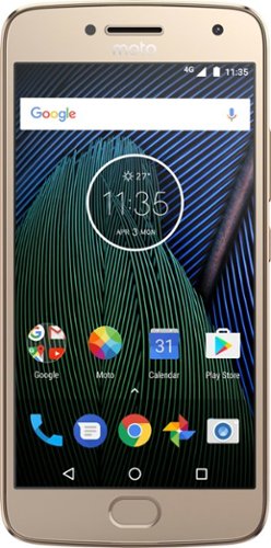  Motorola - Moto G Plus (5th Gen) 4G LTE with 32GB Memory Cell Phone (Unlocked) - Fine Gold