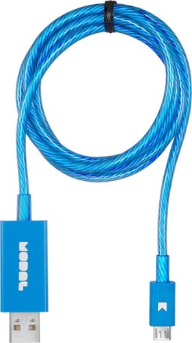 Modal™ 3' Lighted USB to Micro USB Cable - Blue WORLDWIDE DELIVERY