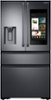 Samsung - Family Hub 22.2 Cu. Ft. 4-Door French Door Counter-Depth Fingerprint Resistant Refrigerator - Black Stainless Steel-Front_Standard