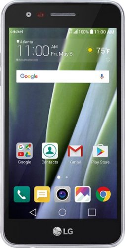  Cricket Wireless - LG Risio 2 4G LTE with 16GB Memory Prepaid Cell Phone - Silver