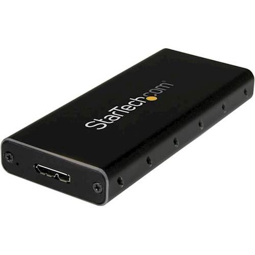 StarTech.com - USB 3.1 Drive Enclosure for mSATA Solid State Drives - Black/Silver