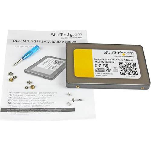 StarTech.com Dual M.2 NGFF 2.5 Serial ATA Drive Enclosure with RAID - Black/Silver HOW TO BUY