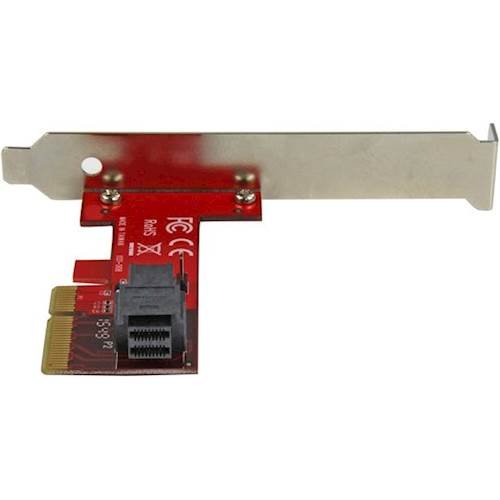 StarTech.com - PCI Express x4 to SFF-8643 Adapter for PCIe NVMe U.2 SSD - Red-Front_Standard 