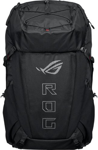 ASUS - ROG Archer ErgoAir 40L Lightweight Modular Gaming Backpack with 18" Laptop Compartment and Waterproof Rain Cover - Black