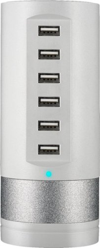  Insignia™ - 6-Port USB Tower Wall Charger - White