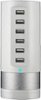 Insignia™ - 6-Port USB Tower Wall Charger - White-Front_Standard