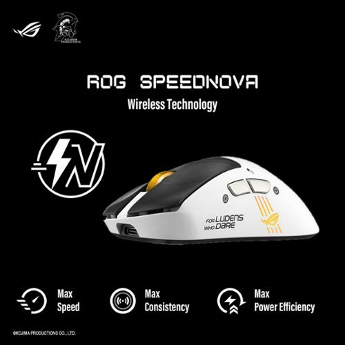 ASUS ROG Keris II Origin Ultralight Wireless Optical Gaming Mouse with ROG SpeedNova Wireless Technology - Wireless - KOJIMA PRODUCTIONS Edition WORLDWIDE DELIVERY