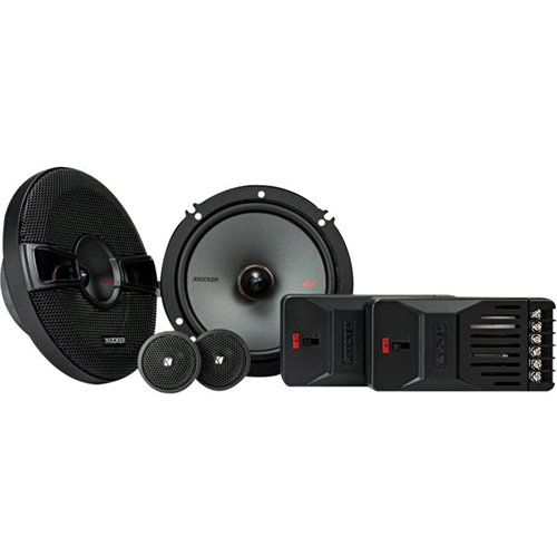 KICKER - KS Series 5-1/4" 2-Way Car Speakers with Polypropylene Cones (Pair) - Black-Front_Standard 
