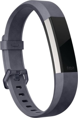  Fitbit - Alta HR Accessory Band Leather (Large) - Indigo