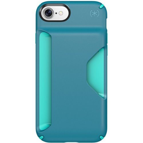 Speck - Presidio WALLET Case for Apple® iPhone® 7 - Mineral teal/jewel teal-Front_Standard 