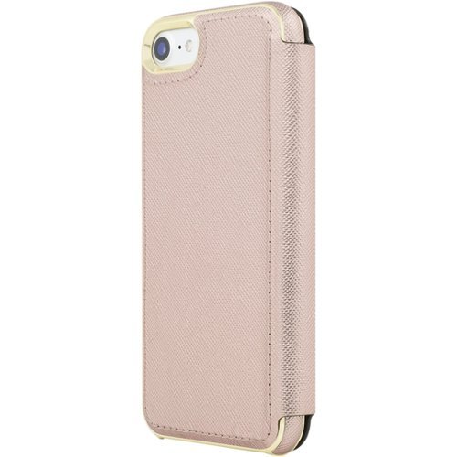 kate spade new york - Case for Apple® iPhone® 7 - Rose gold/gold logo plate-Front_Standard 