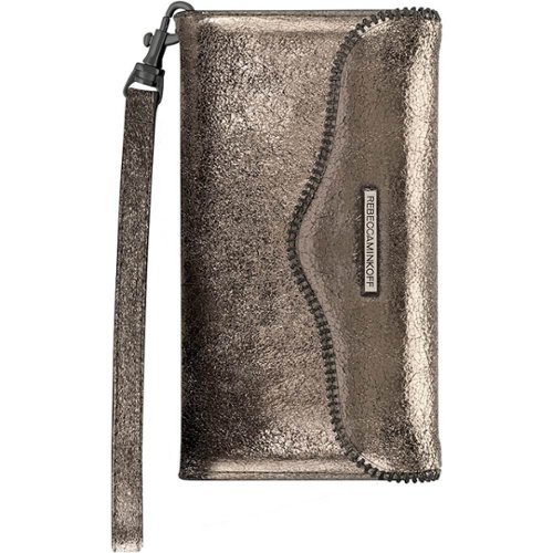 Incipio - Rebecca Minkoff M.A.B. Tech Wristlet Case for Apple® iPhone® 7 - Cracked Leather Anthracite-Front_Standard 