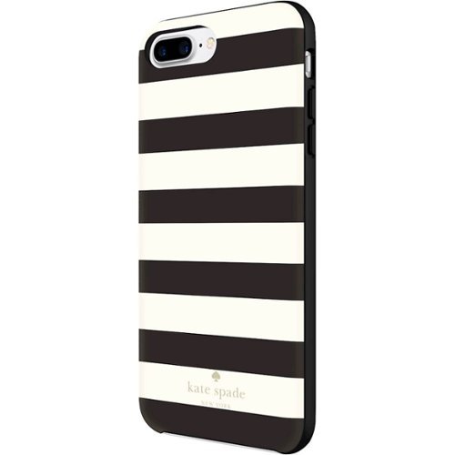 kate spade new york - Protective Hardshell Case for Apple® iPhone® 7 Plus and iPhone® 6/6s Plus - Candy Stripe Cream/Black