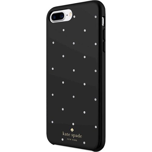  kate spade new york - Protective Hardshell Case for Apple® iPhone® 7 Plus and iPhone® 6/6s Plus - Larabee Dot Black/Crystal Stones