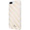 kate spade new york - Case for Apple® iPhone® 7 Plus - Clear/gold foil/diagonal stripe blush-Front_Standard