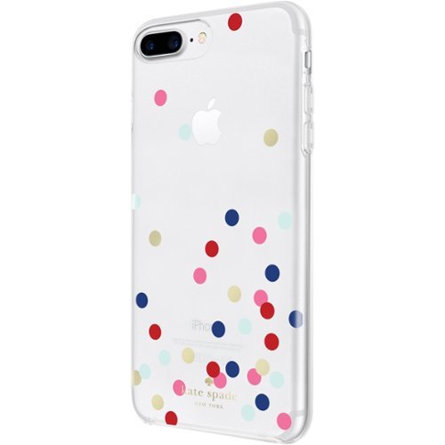 kate spade new york - Case for Apple® iPhone® 7 Plus - Clear/gold foil/confetti dot multi-Front_Standard 