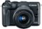 Canon - EOS M6 Mirrorless Camera with EF-M 15-45mm f/3.5-6.3 IS STM Zoom Lens - Black-Front_Standard