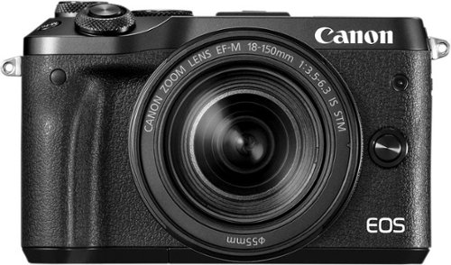 Canon - EOS M6 Mirrorless Camera with EF-M 18-150mm f/3.5-6.3 IS STM Zoom Lens - Black-Front_Standard 