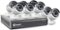 Swann - PRO SERIES HD 8-Channel, 8-Camera Indoor/Outdoor Wired 1TB DVR Surveillance System - Black/white-Front_Standard