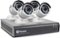 Swann - PRO SERIES HD 4-Channel, 4-Camera Indoor/Outdoor Wired 1TB DVR Surveillance System - Black/white-Front_Standard