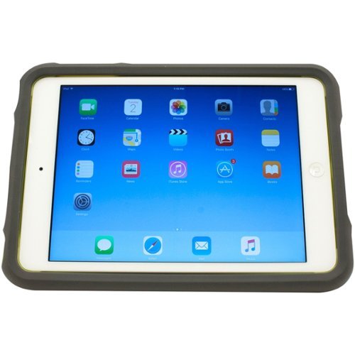 M-Edge - Protective Case for Apple® iPad® mini, iPad mini 2 and 3 - Slate with lime-Front_Standard 