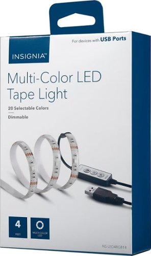 Insignia™ 4 ft. Multi-Color LED Tape Light - White SHOP ONLINE