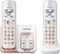 Panasonic - KX-TGD562G Link2Cell DECT 6.0 Expandable Cordless Phone System with Digital Answering System - White/rose gold-Angle_Standard