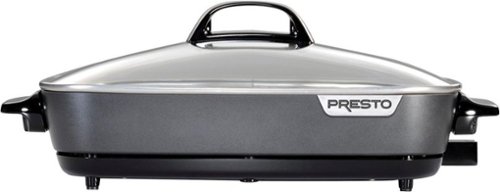 Presto - Slimline 16" Electric Skillet - Black/Stainless Steel-Front_Standard 