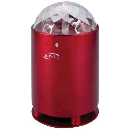 iLive - Color Changing Portable Bluetooth Speaker - Red-Front_Standard 