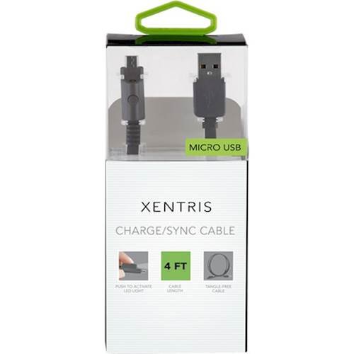 Xentris 4' USB-to-Micro USB Charge-and-Sync Cable - Gray HOW TO BUY