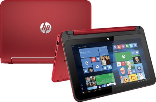  HP - Pavilion x360 2-in-1 11.6&quot; Touch-Screen Laptop - Intel Pentium - 4GB Memory - 500GB Hard Drive - Brilliant Red