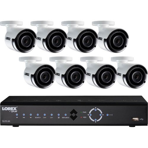 Lorex - 8-Channel, 8-Camera Indoor/Outdoor Wired 4MP 2TB NVR Surveillance System-Front_Standard 