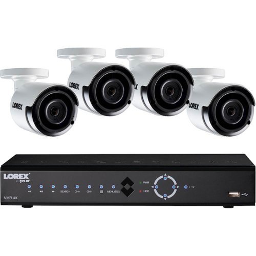 Lorex - 8-Channel, 4-Camera Indoor/Outdoor Wired 4MP 2TB NVR Surveillance System-Front_Standard 