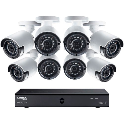Lorex - 8-Channel, 8-Camera Indoor/Outdoor Wired 4MP 2TB DVR Surveillance System-Front_Standard 
