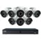 Lorex - 16-Channel, 8-Camera Indoor/Outdoor Wired 4MP 2TB DVR Surveillance System - Black/white-Front_Standard