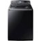 Samsung - 5.2 Cu. Ft. High-Efficiency Top Load Washer with Steam and Activewash - Black stainless steel-Front_Standard