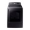 Samsung - 7.4 Cu. Ft. Electric Dryer with Steam and Sensor Dry - Black Stainless Steel-Front_Standard