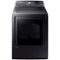 Samsung - 7.4 Cu. Ft. Gas Dryer with Steam and Sensor Dry - Black Stainless Steel-Front_Standard