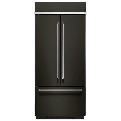 KitchenAid - 20.8 Cu. Ft. French Door Built-In Refrigerator - Black
