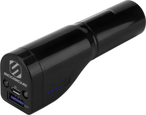  Scosche - GoBAT 3000 mAh Portable Charger for Most USB-Enabled Devices - Black