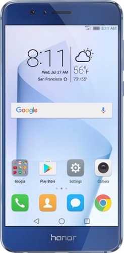  Huawei - Refurbished Honor 8 4G LTE with 32GB Memory Cell Phone (Unlocked) - Sapphire blue
