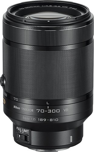  1 NIKKOR VR 70-300mm f/4.5-5.6 Super Telephoto Zoom Lens for Most Nikon 1 Cameras - Black