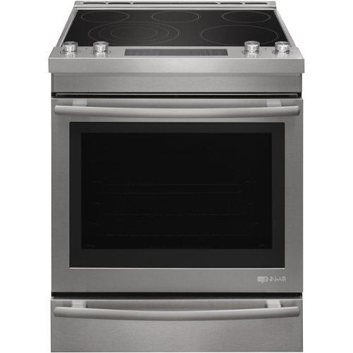 JennAir - 7.1 Cu. Ft. Self-Cleaning Slide-In Electric Convection Range - Silver-Front_Standard 