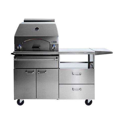 Lynx - 30" Napoli Pizza Oven on Mobile Kitchen Cart - Stainless Steel