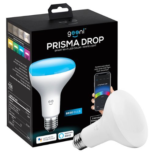 Geeni - Prisma 1050 Smart WiFi Multicolor A21 Light Bulb - White