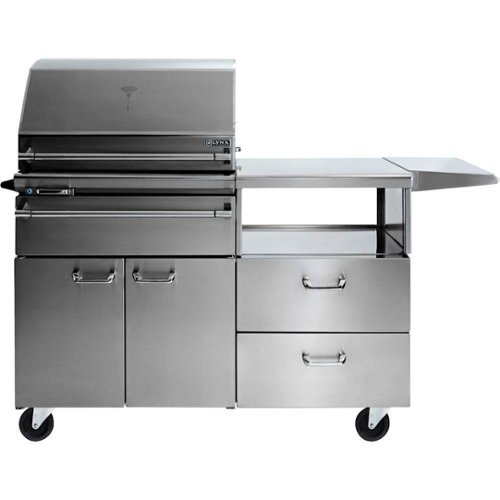 Lynx - Sonoma Smart Smoker with Mobile Kitchen Cart - Stainless Steel