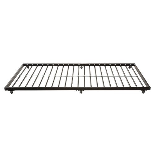 Walker Edison - Twin/Bunk Bed Roll-out Trundle Bed Frame - Black