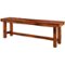 Walker Edison - Distressed Farmhouse Dining Bench - Burnt Cherry-Front_Standard