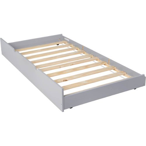 Walker Edison - Wood Trundle for Bunk Bed - Gray Wash